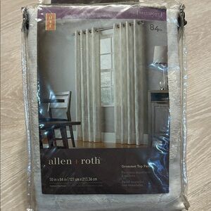 Allen + Roth 84in Cream Grommet Top Curtain Panel